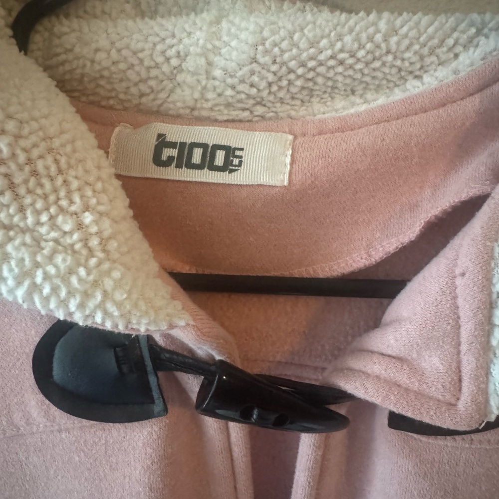Pink Toggle Teddy Jacket for Women - Picture 7 of 8